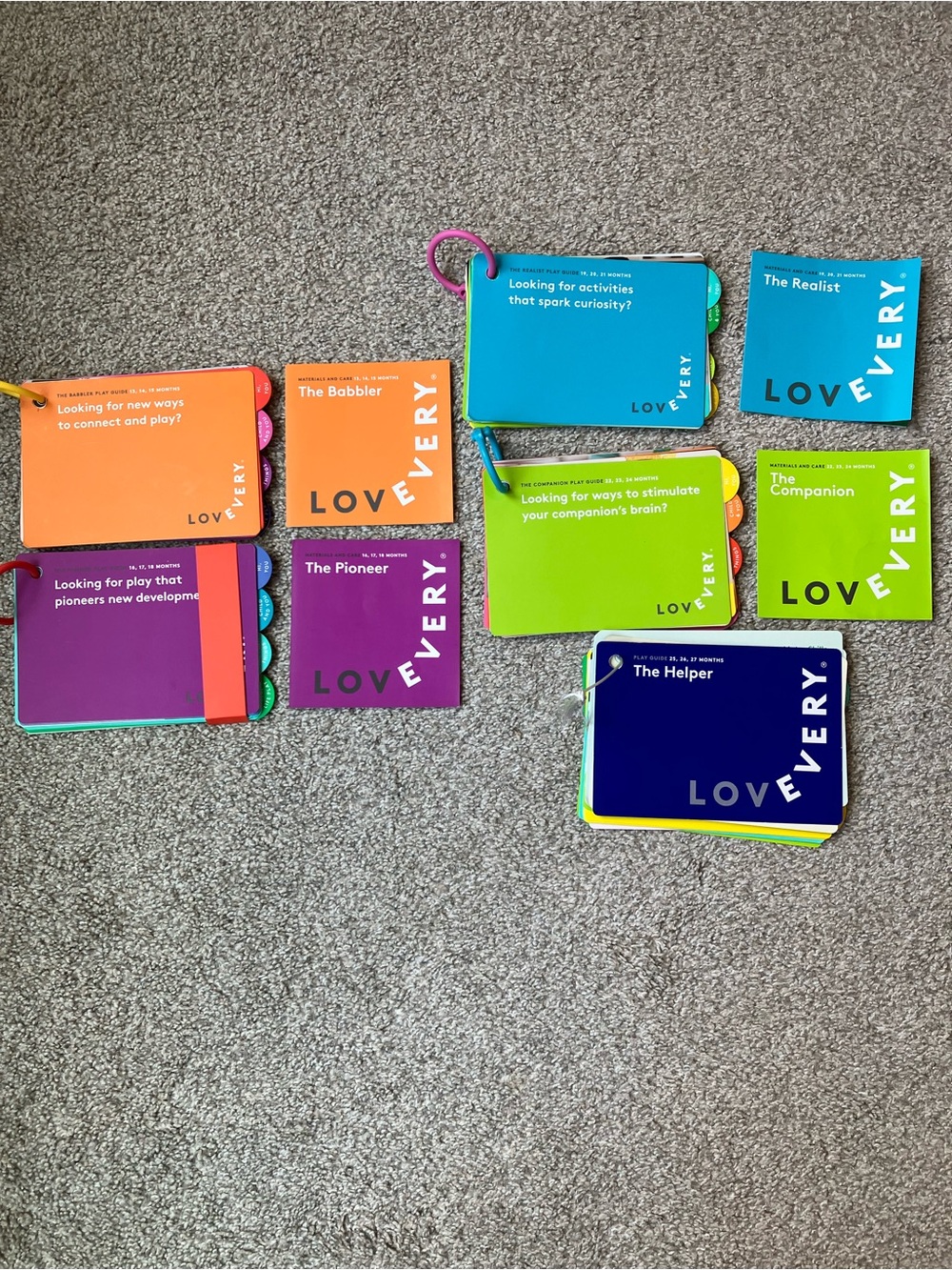 Lovevery Play Guides and Materials Cards Lot